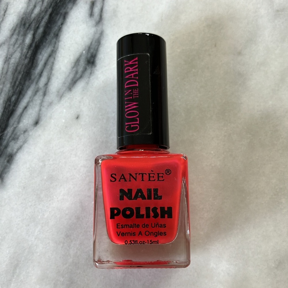 Santee Vibrant Red Glow in the Dark Nail Color - Red Glow
